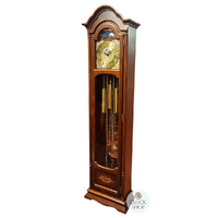 195cm Walnut Grandfather Clock With Westminster Chime & Moon Dial By AMS  image