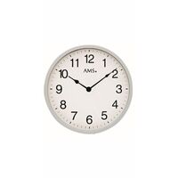 Grey Battery Wall Clock Round 30cm By AMS