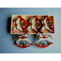 Rocking Horse Wooden White 7cm