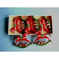 Rocking Horse Wooden Red 7cm