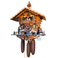 Chalet 8 Day Card Player With Beer Drinker And Dancers 44cm Cuckoo Clock By SCHNEIDER