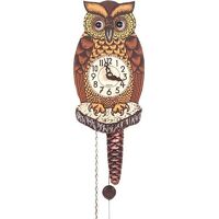 MOVING EYE OWL MECHANICAL CLOCK 20CM BY ENGSTLER