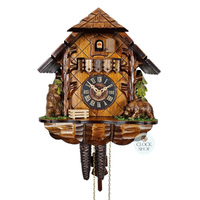 Bears 1 Day Mechanical Chalet Cuckoo Clock 25cm By ENGSTLER image