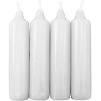 Pack Of 4 White Candles (21mm Diameter)