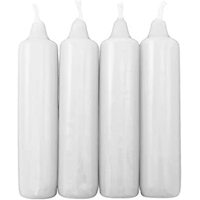 Pack Of 4 White Candles (21mm Diameter) image