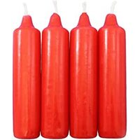 Pack Of 4 Red Candles (21mm Diameter) image