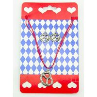 Bavarian - Necklace Brezel with Earring