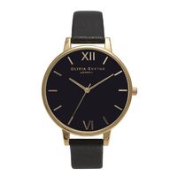 Big Dial Black & Gold Leather