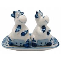 Delft - Cow in Basket Blue