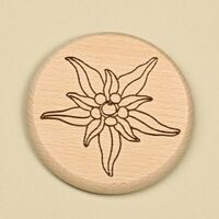 Wooden Topper (Bierabdecker) Edelweiss 10cm
