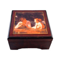 WOODEN MUSICAL JEWELLERY BOX WITH TEMPTATION (BOURG) TUNE KINDERSYMPHONIE