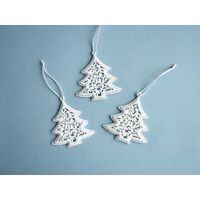 Tree White Metal 8cm