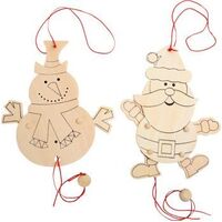 Santa/snowman Diy Jumping Jack