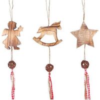 Red/white Wood 3 Designs 75cm