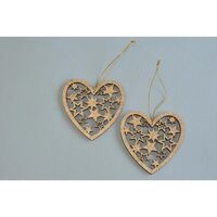 Heart Glitter Gold 8cm
