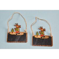 Reindeer Blackboard Wood 7cm