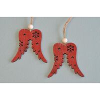 Angel Wooden Wings Red
