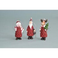 Santa/Reindeer/Snowman Red Quilted Dress 8cm