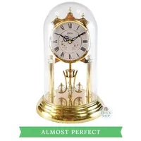 23cm Gold Anniversary Clock With Swarovski Crystal Balls & White Dial By HALLER (Small Blemish)