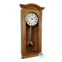 64cm Oak Battery Chiming Wall Clock By AMS image