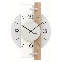 40cm Two Tone Wall Clock With Glass Dial By AMS image