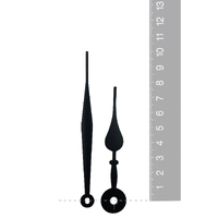 Black Spade Euroshaft Quartz Hands (100mm & 77mm) image
