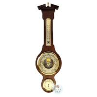 54cm Walnut Traditional Weather Station With Barometer, Thermometer & Hygrometer By FISCHER image
