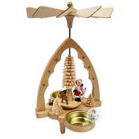 20cm Santa & Snowman Christmas Pyramid By Richard Glässer image