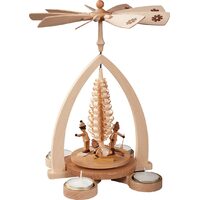 Pyramid - 28cm Children Skiing Tealight