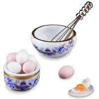 Miniature Eggs Whisk Bowl Gold Onion