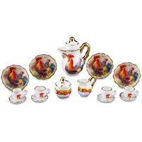 Miniature Coffee Set 15 psc Rooster Design - RP - 1.356/6