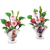 Miniature Vase Goblet with Hummel Decor - RP - 1.616/6