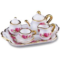 Miniature Tea Set on Tray Romance Design - RP - 1.621/5
