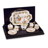Miniature Coffee Set Flower Band Design Beatrix Potter - RP - 57.361/6