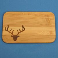 Cutting Board Stag Head Bamboo