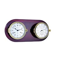 Maritime Mahogany Ships Clock/Baror/Thermo - Hermle 35072-B80132