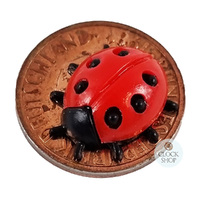 Lucky Bronze Cent with Ladybug