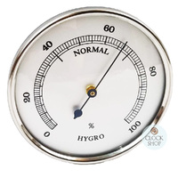 8.4cm Silver Hygrometer Insert By FISCHER