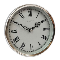 13cm Silver Clock Insert with Silver Dial By FISCHER  image