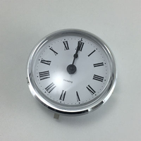 Round Roman Silver 66mm - Quartz Clock Movement Insert image