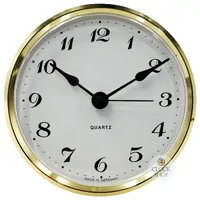 10.3cm Gold Clock Insert With White Dial & Arabic Numerals
