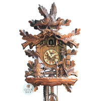 Clock Peddler 1 Day Mechanical Carved Cuckoo Clock 42cm By Master Carvers Club image