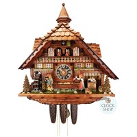 Clock Maker's Workshop 8 Day Mechanical Chalet Cuckoo Clock With Dancers 55cm By HÖNES image