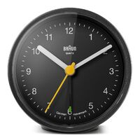 7.5cm Black Analogue Alarm Clock By BRAUN image