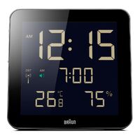 Black Digital Wall/table Clock With Day/date/temperature By BRAUN