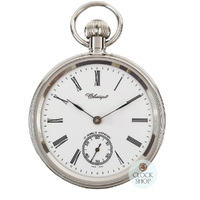 4.9cm Stainless Steel Open Dial Mechanical Pocket Watch By CLASSIQUE (Roman) image