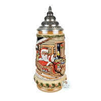 Santa Claus In Sleigh Christmas Beer Stein 0.5L By KING image