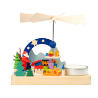 12.5cm Santa Claus Tealight Pyramid By Graupner image