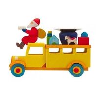 Candle Holder - Santa Claus in Truck - Graupner - 4789