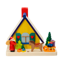 10cm Santa Claus House German Incense Burner By Graupner image